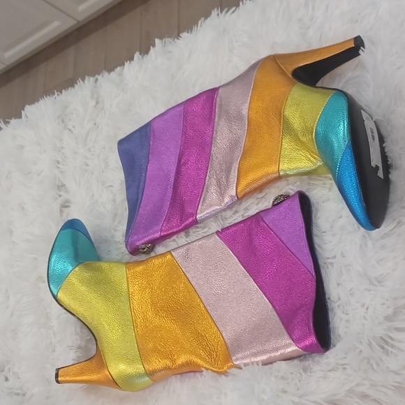 Kurt Geiger Kensington Rainbow Pride Leather Pull On Boots NEW EU 37 - Picture 5 of 13